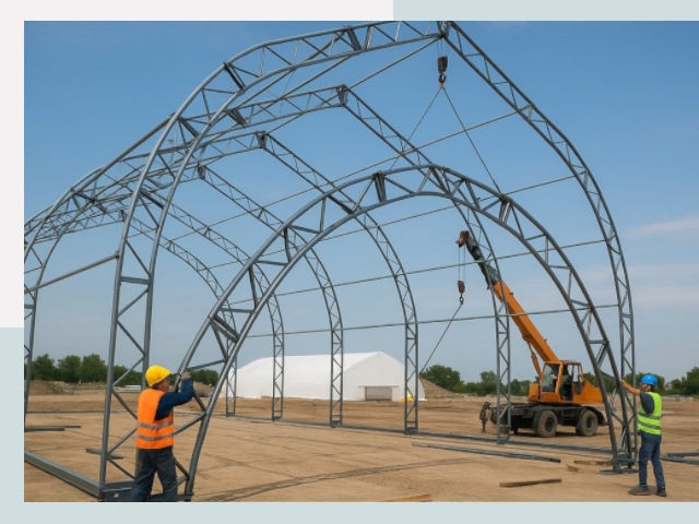 Монтаж ангаров в Наро-Фоминске от 615 руб. - Надежно и быстро